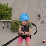 Abseilen vom Kirchturm